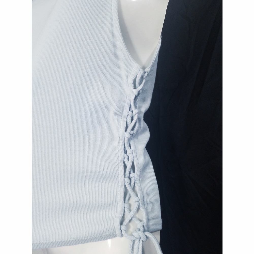 Splendid Lace Up Ribbed Tank - Picture 2 of 6